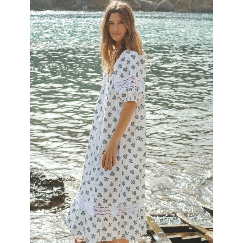 🍒NWT🍒 SPELL FABLE BLOCK PRINTED MIDI DRESS
